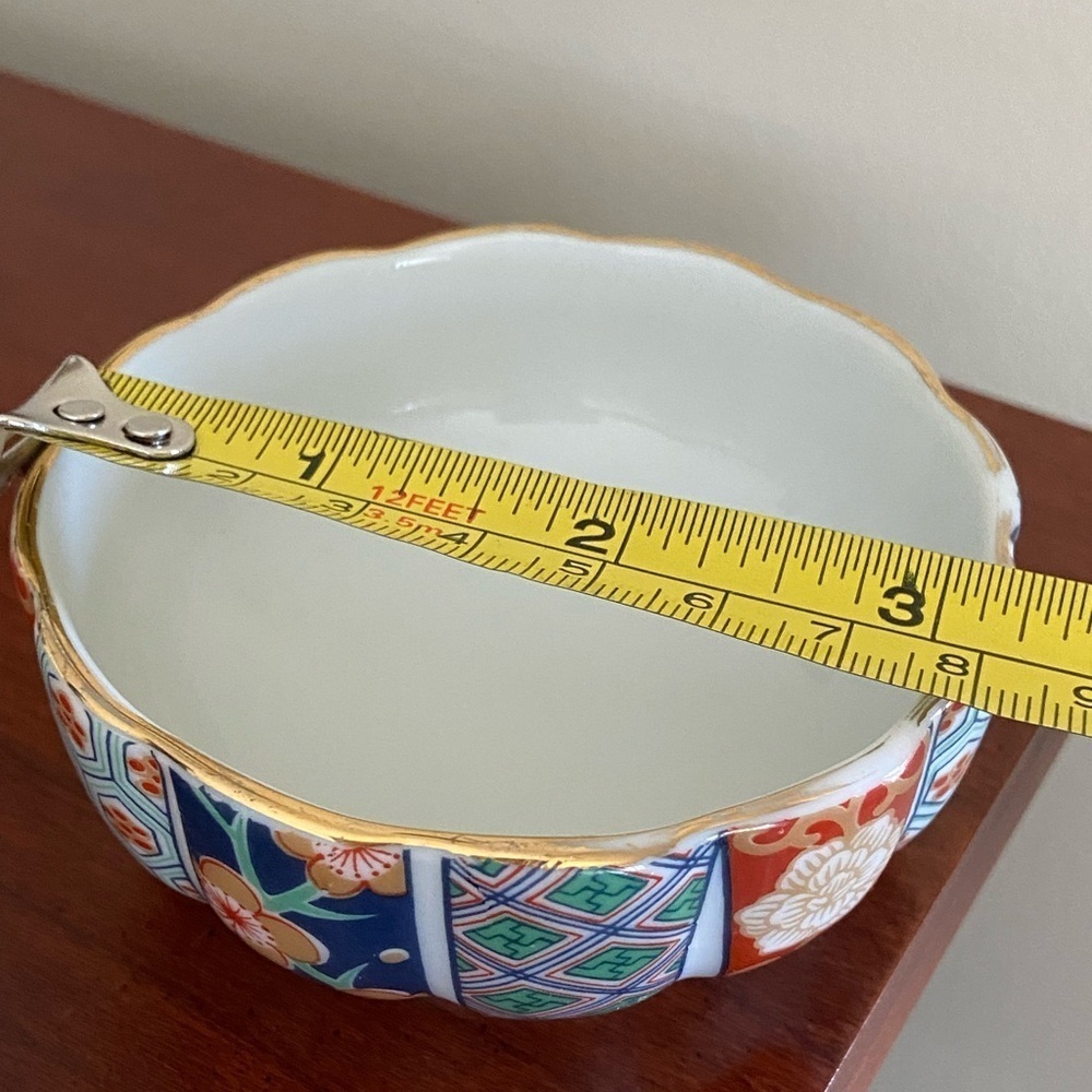 🩷 Set of 2 Vintage Imari Fan Nut Bowl by Arita, Made in Japan - Picture 10 of 12